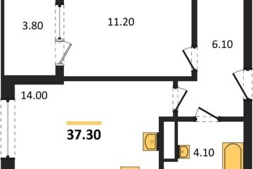 Фото №1: 1-комнатная квартира 37 м² - Краснодар, мкр. Карасунский внутригородской округ, 