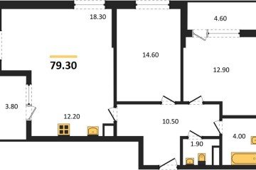 Фото №1: 3-комнатная квартира 79 м² - Краснодар, мкр. Карасунский внутригородской округ, 