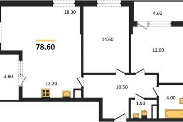 Фото №1: 3-комнатная квартира 78 м² - Краснодар, мкр. Карасунский внутригородской округ, 