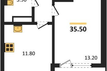 Фото №1: 1-комнатная квартира 35 м² - Краснодар, мкр. Карасунский внутригородской округ, 