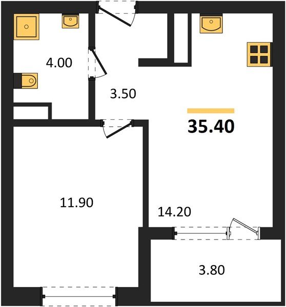 Фото №1: 1-комнатная квартира 35 м² - Краснодар, мкр. Карасунский внутригородской округ