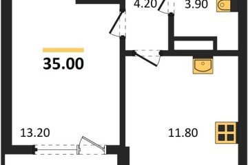 Фото №1: 1-комнатная квартира 35 м² - Краснодар, мкр. Карасунский внутригородской округ, 