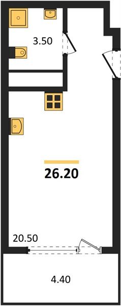 Фото №1: Студия 26 м² - Краснодар, мкр. Карасунский внутригородской округ