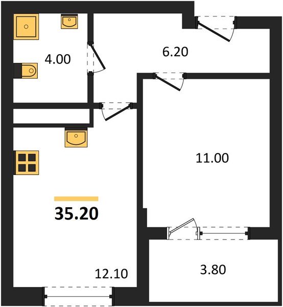 Фото №1: 1-комнатная квартира 35 м² - Краснодар, Карасунский внутригородской округ