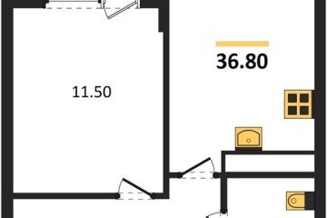 Фото №1: 1-комнатная квартира 36 м² - Краснодар, мкр. Карасунский внутригородской округ, 