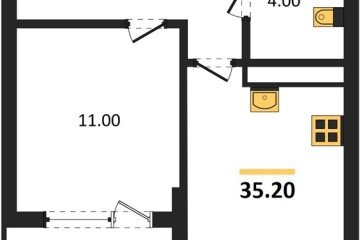 Фото №1: 1-комнатная квартира 35 м² - Краснодар, мкр. Карасунский внутригородской округ, 