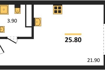 Фото №1: Студия 25 м² - Краснодар, мкр. Карасунский внутригородской округ, 