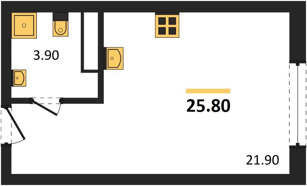 Фото №1: Студия 25 м² - Краснодар, мкр. Карасунский внутригородской округ