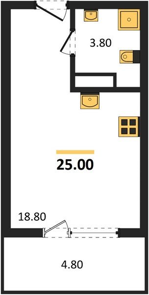 Фото №1: Студия 25 м² - Краснодар, мкр. Карасунский внутригородской округ