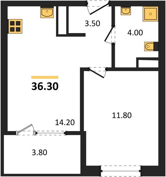 Фото №1: 1-комнатная квартира 36 м² - Краснодар, мкр. Карасунский внутригородской округ