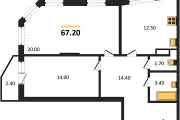 Фото №1: 2-комнатная квартира 67 м² - Краснодар, мкр. Прикубанский внутригородской округ, 