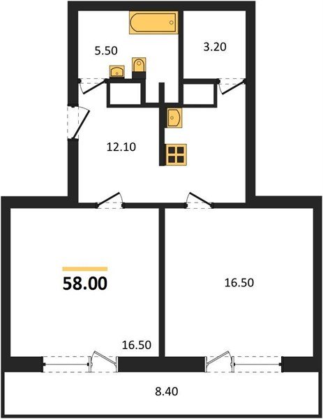 Фото №1: 2-комнатная квартира 58 м² - Краснодар, жилой комплекс Зеленодар, мкр. Прикубанский внутригородской округ