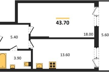 Фото №1: 1-комнатная квартира 44 м² - Краснодар, мкр. жилой комплекс Зеленодар, 