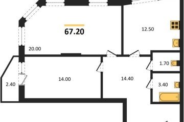 Фото №1: 2-комнатная квартира 67 м² - Краснодар, мкр. жилой комплекс Зеленодар, 
