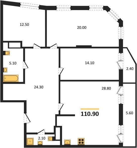 Фото №1: 3-комнатная квартира 112 м² - Краснодар, жилой комплекс Зеленодар, 