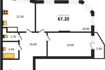 Фото №1: 2-комнатная квартира 67 м² - Краснодар, мкр. жилой комплекс Зеленодар, 