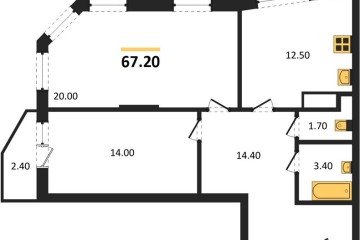 Фото №1: 2-комнатная квартира 67 м² - Краснодар, мкр. жилой комплекс Зеленодар, 