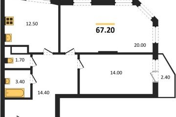 Фото №1: 2-комнатная квартира 67 м² - Краснодар, мкр. жилой комплекс Зеленодар, 