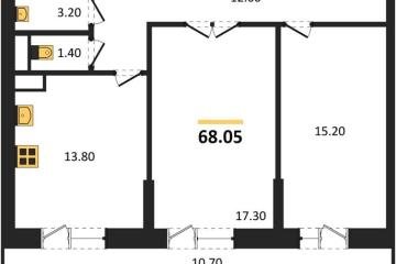 Фото №1: 2-комнатная квартира 68 м² - Краснодар, мкр. 9-й километр, ул. Ярославская, 115лит7