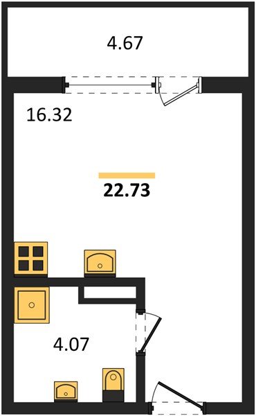 Фото №1: Студия 22 м² - Краснодар, жилой комплекс Друзья, мкр. Прикубанский внутригородской округ