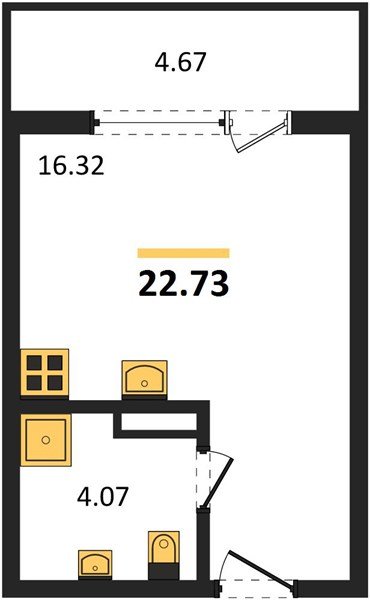 Фото №1: Студия 22 м² - Краснодар, жилой комплекс Друзья, мкр. Прикубанский внутригородской округ