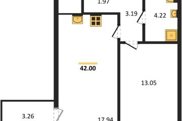 Фото №1: 1-комнатная квартира 41 м² - Краснодар, мкр. Прикубанский внутригородской округ, 