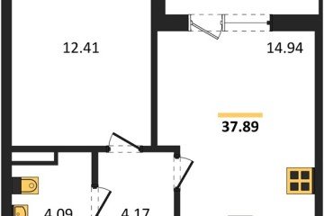 Фото №1: 1-комнатная квартира 37 м² - Краснодар, мкр. Прикубанский внутригородской округ, 