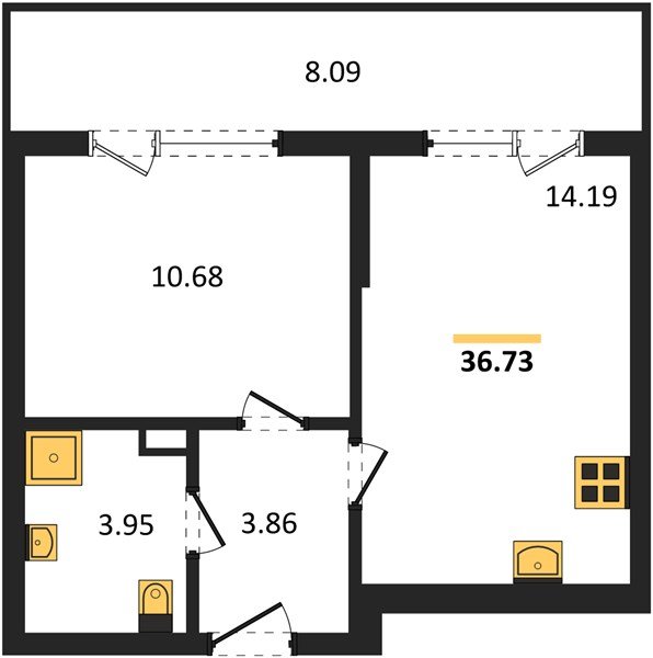 Фото №1: 1-комнатная квартира 36 м² - Краснодар, жилой комплекс Друзья, мкр. Прикубанский внутригородской округ