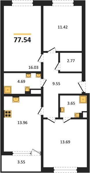 Фото №1: 3-комнатная квартира 76 м² - Краснодар, жилой комплекс Друзья, мкр. Прикубанский внутригородской округ