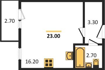 Фото №1: Студия 23 м² - Новая Адыгея, мкр. жилой комплекс Дарград, 