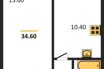 Фото №1: 1-комнатная квартира 34 м² - Новая Адыгея, мкр. жилой комплекс Дарград, 