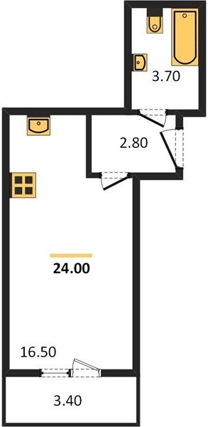 Фото №1: Студия 24 м² - Новая Адыгея, мкр. жилой комплекс Дарград