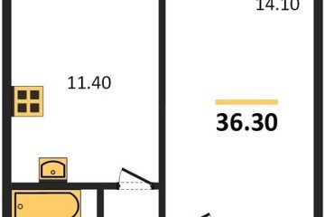 Фото №1: 1-комнатная квартира 36 м² - Новая Адыгея, мкр. жилой комплекс Дарград, 