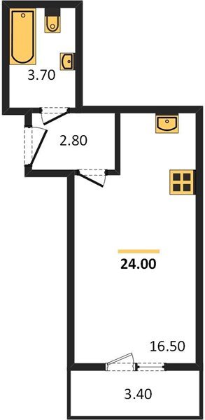Фото №1: Студия 24 м² - Новая Адыгея, жилой комплекс Дарград, 