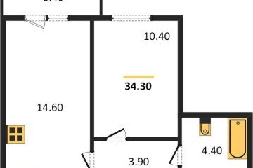 Фото №1: 1-комнатная квартира 34 м² - Новая Адыгея, мкр. жилой комплекс Дарград, 
