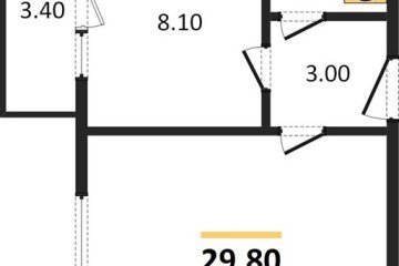 Фото №1: 1-комнатная квартира 29 м² - Новая Адыгея, мкр. жилой комплекс Дарград, 