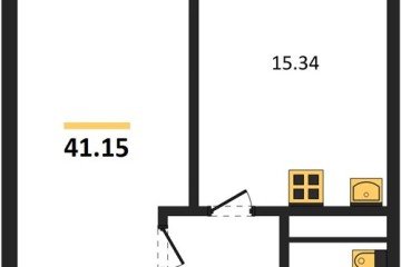 Фото №1: 1-комнатная квартира 41 м² - Майкоп, 