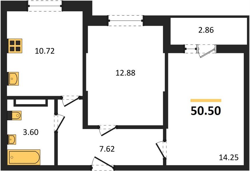 Фото №1: 2-комнатная квартира 50 м² - Краснодар, Карасунский внутригородской округ, 