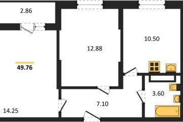 Фото №1: 2-комнатная квартира 49 м² - Краснодар, мкр. Карасунский внутригородской округ, 