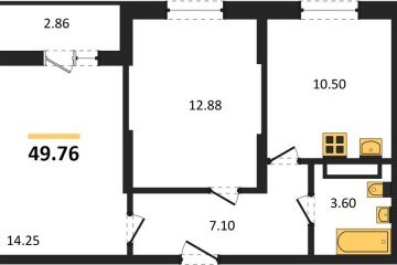 Фото №1: 2-комнатная квартира 49 м² - Краснодар, мкр. Карасунский внутригородской округ, 