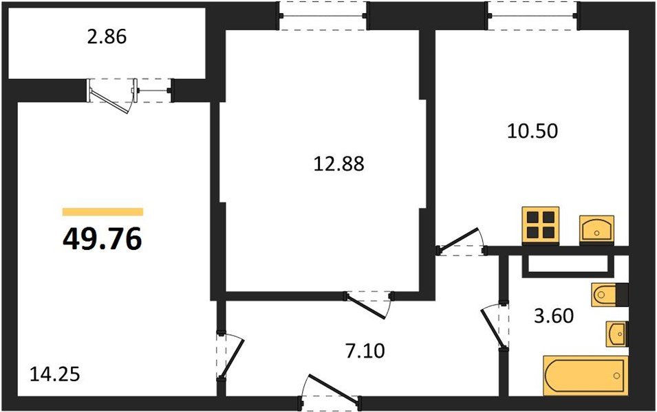 Фото №1: 2-комнатная квартира 49 м² - Краснодар, Карасунский внутригородской округ