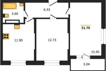 Фото №1: 2-комнатная квартира 51 м² - Краснодар, мкр. Карасунский внутригородской округ, 