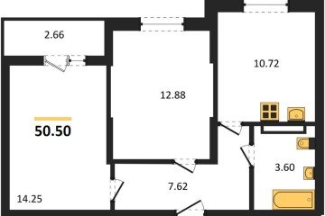 Фото №1: 2-комнатная квартира 50 м² - Краснодар, мкр. Карасунский внутригородской округ, 