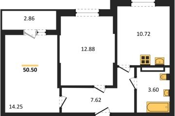 Фото №1: 2-комнатная квартира 50 м² - Краснодар, мкр. Карасунский внутригородской округ, 