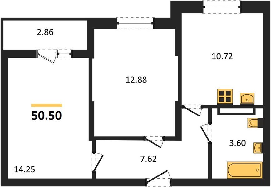 Фото №1: 2-комнатная квартира 50 м² - Краснодар, Карасунский внутригородской округ