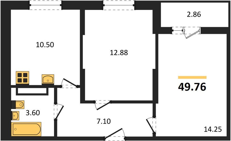 Фото №1: 2-комнатная квартира 49 м² - Краснодар, мкр. Карасунский внутригородской округ