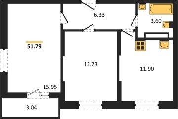 Фото №1: 2-комнатная квартира 51 м² - Краснодар, мкр. Карасунский внутригородской округ, 