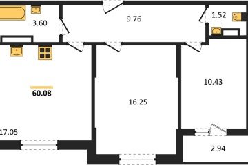 Фото №1: 2-комнатная квартира 60 м² - Краснодар, мкр. Карасунский внутригородской округ, 