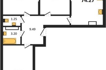 Фото №1: 3-комнатная квартира 74 м² - Краснодар, мкр. Карасунский внутригородской округ, 