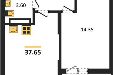 Фото №1: 1-комнатная квартира 37 м² - Краснодар, мкр. Карасунский внутригородской округ, 